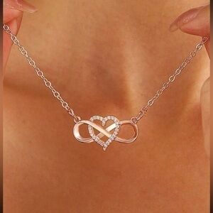 14k Rose Gold Infinity Heart Necklace